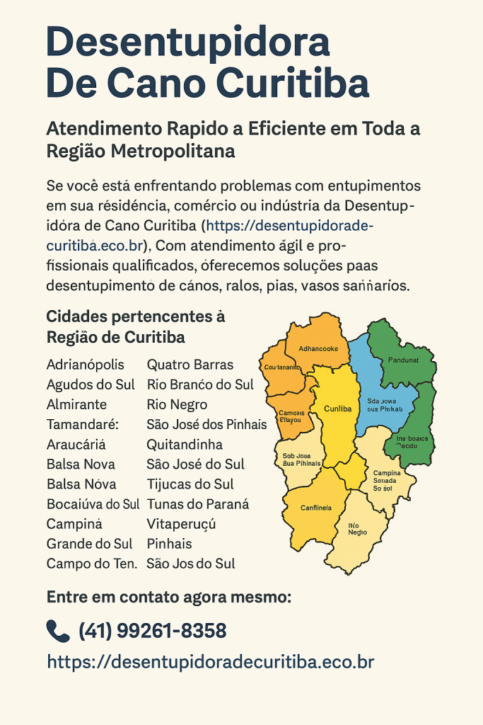 Desentupidora de Cano Curitiba