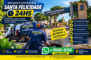 Desentupidora Santa Felicidade 24hs